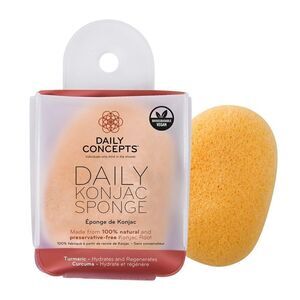 Daily Concepts Daily Konjac Sponge Tumeric 100% Natural New in Package
